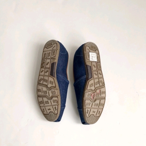 Sketchers BOBS Chambray Blue Canvas Flat Shoes Memory Foam Leather Insole 6 - Picture 9 of 9